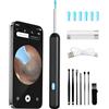 Aivane Otoscopio Pulizia Orecchie 1080P HD per Adulti e Bambini, 3,5mm Impermeabile Pulisci Orecchie con 6 Luci LED per iPad, iPhone, Android e Altri Smartphones(Nero)