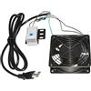 SOS PROMOTING LINK LKFANT - Ventola 220V 120×120 mm Universale Nera per Armadi Rack - Con Termostato e Cavo di Alimentazione