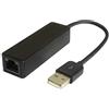 PremiumCord Adattatore da USB a Gigabit RJ45 Ethernet 10/100 Mbps, LAN, USB 2.0 Tipo A Maschio a RJ45 Femmina Cat5/6/7, Nero, 20 cm
