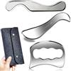 GYX COELE IASTM - Raschietto per muscoli 3 in 1, in acciaio inox, per massaggio Gua Sha, strumento IASTM, ottimo per terapia fisica dei tessuti molli, utilizzato per schiena, braccia, gambe, collo