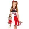 FIESTAS GUIRCA Guirca - Costume da cheerleader, per bambine, con vestito, età 10 - 12 anni, colore: rosso, rif: 82792