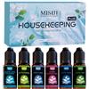 MISIJI Set di oli essenziali per diffusore, fragranza di sapone naturale, sapone ai fiori di ciliegio, menta fresca,lino fresca, deodorante per ambienti, extra pulito