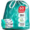 Stella Pack Sacchetti Spazzatura e ai fori, Mantengono l'odore sotto controllo, Perfetti per il bagno e la cucina, Plastica resistente e durevole