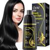 LUJAJIAO Black Hair Dye Shampoo per capelli grigi, 500 ml 3 in 1 Hair Colour, Containing Natural Plant ingredients, Instant Hair Colour Shampoo per uomo e donna (nero naturale)