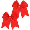 ASTER 2 Pezzi Fiocchi per Capelli Donna Tifo Alla Grandi Fiocco Capelli Cheerleading Giganti 8 Pollici Ragazze dei Più Piccoli Supporti Coda di Cavallo Cheerleading Giganti Nastri per Capelli Adolescenti