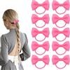 ELNX 10 Pezzi Elastici per Capelli con Fiocco Rosa Antico | Accessori Capelli per Bambine e Donne, Scuola e Tempo Libero