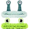 AOOTUERL 2 Pcs Fascia per capelli a forma di lumaca e rana, Fascia per lavare il viso, Spa Cura della pelle Fascia, Lavare il Viso Doccia Sport Bellezza Cura della pelle