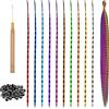 KYSUN Estensioni dei Capelli di Piume, Estensione in Piuma Sintetica, Hair Tinsel Extension per Capelli, Feather Hair Extension con Perline e Gancio, per Ragazza Bambine Feste (A)