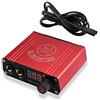 ATOMUS Alimentazione Digitale Per Macchina Da Tatto, Con Display Rosso LED, Kit Per Liner E Shader (Rosso)