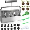 TGKYK Pressa per Terreno, TGKYK 5 * 5CM Soil Blocker con Ausilio per la Semina, Bloccaterra Manuale per Coltivazione di Piante in Serra (4 celle)