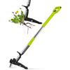 YISSVIC Estirpatore Erbacce Manuale a 4 Artigli in Acciaio Inossidabile con Pedale, Estrattore Radici Telescópico, 110-120 cm, Impugnatura Antiscivolo Regolabile a D, per Giardino