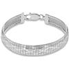 Tuscany Silver Bracciale stile Cleopatra con dettagli in diamante da uomo in argento sterling 19cm