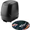 ATB-GIFT 10L Automatic Fish Feeder, Alimentatore/Mangiatoia Automatico, Feeder Dispenser di Pesce, Dispenser Cibo Pesci Automatico per laghetti all'aperto(NERO)