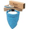 Pettsie - Fascia per cani con collare e braccialetto dell'amicizia, taglia S, M e L, bandana rimovibile, confezione regalo inclusa, amante dei cani, S, blu