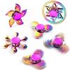 SCIONE 6 Pezzi Set di Fidget Spinner in Metallo - Giocattoli Sensoriali Lisci e Durevoli per Alleviare Stress e Ansia, Rotazione di 3-5 Minuti, per Bambini e Adulti (Colori Arcobaleno)