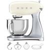 Smeg SMF02CREU Panna - Impastatrice Planetaria - Vasca in Inox da 4,8 litri
