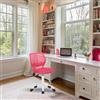 FurnitureR Teenage Office Chair, Height Adjustable Armless Task Seat, Colourful Study Seat for Home, Computer Chair, Ergonomic & Swivel Office, 40,5 x 44 x 87 cm, Deep Pink