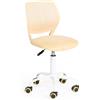FurnitureR Sedia da lavoro ergonomica per bambini, ragazzi, ragazze, studio, altezza regolabile, girevole per computer portatile, sedia da scrivania per casa, ufficio, studio