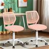 FurnitureR FR 2PCS Carnation Rose scrivania Ufficio ergonomica da Studio Senza braccioli, Sedia Girevole Regolabile in Altezza, Set di 2, Aqua, I, Tessuto Metallo Maglia, E-2PCS Chairs, 2 unità