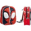 mybagstory - Zaino Spidey 3D - Bambino 31 x 25 x 10 cm - Effetto rilievo - 1 scomparto con cerniera + tasca a rete - Spalline regolabili - Borsa scuola materna o uscite