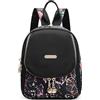 DIRRONA Zaino Donna - Mini Zaino Monospalla Leggero E Impermeabile, Borsa Petto Convertibile 3-in-1 Multitasche Per Viaggio E Quotidiano Foglie Notturne