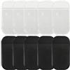 VyxStelyndric 10 Pezzi Nano Auto Antiscivolo Pad, Silicone Antiscivolo Pad, Pulibile e Riutilizzabile per Cruscotti Automobilistici, Telefoni Cellulari, GPS,Casa, Ufficio (Nero e Trasparente)