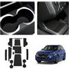 LUWU Compatibile con BMW X1 iX1 U11 2023-2025 2026 Tappetini in Gomma Console Centrale Tappetini Antiscivolo Anti-polvere Portabicchieri Cucitura Porta Tappetini X1 iX1 U11 Accessori (Nero)