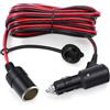 GUNGY 4M Prolunga Accendisigari Auto 12V/24V Presa Accendisigari 16AWG Cavo di Prolunga Spinotto Adattatore Accendisigari con Interruttore per Auto Camion Camper