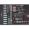 KS Tools 711.0179 1/4+3/8+1/2 Serie di chiavi a bussola, 179 pz in modulo 1/1