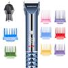 BarberBoss Turbo - Tagliacapelli e barba da uomo, ricaricabile, senza fili, con lama regolabile, schermo LED, 8 pettini guida, kit per toelettatura da uomo