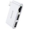 MOGOOD Adattatore da USB C a Ethernet Adattatore di rete LAN Gigabit Ethernet Type-C 1Gbps 3-in-1 da USB a RJ45 per MacBook Pro/Air, iPhone 15 Pro/Max, Dell XPS, Galaxy S8-S23 e altro ancora