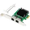 XikeStor Scheda di rete 2,5 Gb PCIe con chip I226-V, adattatore di rete 2,5GBase-T NIC, porta LAN RJ45 Ethernet Gigabit 100/1000/2500 Mbit/s, PCIe 3.1 X1 (PCIE 2.5G x 2)