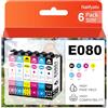Nalifystic Confezione da 6 Cartucce Multiple Compatibili per T0801 T0802 T0803 T0804 T0805 T0806 per Stylus Photo R265 R360 R285 RX585 RX685 P50 Stylus PX700W PX800FW PX810 PX650 Stampanti