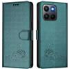 MOJIA Cover per Honor 400 Smart, Custodia Portafoglio in Pelle PU Premium, Custodia a Libro per Telefono con Porta Carte Con Funzione Antifurto RFID. Verde scuro