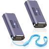 Duttek 240W USB4 Adapter, USB C Female to Female Adapter Coupler, connettore di tipo C 40Gbps supporta 8K@60Hz, compatibile con Thunderbolt 3/4, MacBook, Laptop e altri dispositivi di tipo C (2 Pack)