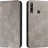 Mo-Somnus Cover per Huawei Y7P/P40 Lite E/Honor 9C, Custodia Huawei Y7P/P40 Lite E/Honor 9C Portafoglio, Protettiva Libro Case Wallet Custodia Pelle PU con [3 Slot per Schede] [Magnetica] (Grigio)