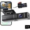 Faas S80 Dash Cam Auto 4K Fronte e Retro - Telecamera per Auto con Scheda 64GB Inclusa, WiFi, Visione Notturna, G-Sensor, Modalità Parcheggio & Grandangolo 160°