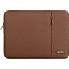 MOSISO 14 pollici Custodia Laptop, 14 pollici Borsa PC Compatibile con HP Lenovo Dell ASUS Acer, HP Stream, Dell Latitude, Lenovo IdeaPad, Poliestere Manica Verticale con Tasca, Caramello Marrone