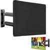 kwmobile Protezione per 24 TV - Cover Impermeabile Proteggi Schermo PC e TV, Custodia Protettiva Antipolvere - nero