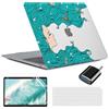 MUSHUI 4 in 1 Custodia per MacBook Air 13 M1 2020 2019 2018 A2337 / A2179 / A1932, Cover Rigid Protettivo Guscio Rigido Case & Copritastiera & Adattatore USB C per Mac Book Air M1, New10