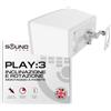 Sound bass Play 3 Installazione a Parete, Meccanismo di Inclinazione Pin & Adjustable, Staffa Singola, Compatibile con Sonos Play:3, Box con Accessori di Installazione, Bianco, Progettato nel Regno Unito