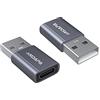 ANDAPA adattatore USB C a USB (2 pezzi), per iPhone 12 13 14 15 Mini Pro Max, Airpods, iPad Pro, Samsung Galaxy Note 10 20 21 S21 Plus, Google Pixel 5 4 4a 3A XL.