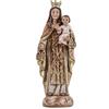 Inmaculada Romero IR Nostra Signora Del Monte Carmelo, Figura Religiosa Di 13 Cm, Patrona Dei Marinai, Realizzata In Resina Chiara Color Legno.