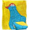 LOGOVISION Sesame Street Big Cookie Monster On The Street Coperta super morbida al tatto setoso - 152 x 127 cm