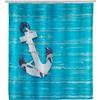Wenko tenda da doccia Aboard lavabile, resistente all' acqua, con 12 Anelli da Tenda da Doccia, Poliestere, multicolore, 180 x 200 x 0.1 cm
