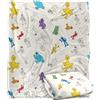 LOGOVISION Sesame Street Full Character Pattern Coperta super morbida al tatto setoso - 152 x 127 cm
