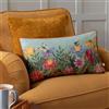 furn. Fodera per cuscino stampata Wylder Nature Country Wilds Blossom Meadow - Blu cielo - 30x50 cm