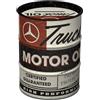 Nostalgic-Art Salvadanai retrò, 600 ml, Daimler Truck - Motor Oil - Idee regalo per amanti degli accessori per auto, salvadanaio in metallo, design vintage