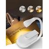 KARELLS Lampada da Lettura,Luce da Lettura LED,Luce per Lettura Libri a Letto,360° Flessibile Lampada per Leggere a Letto,Ricaricabile 3 Temperature di Colore,Bianco