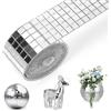 Kigift 7000 specchietti autoadesivi a mosaico, 5 x 5 mm, mini specchietti autoadesivi, a mosaico quadrato, in vetro, per bagno, cucina, soggiorno